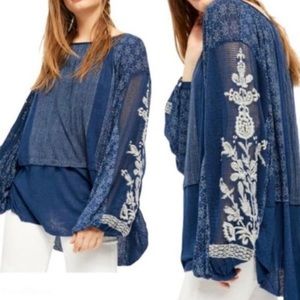 Free People Indigo Dreams Top